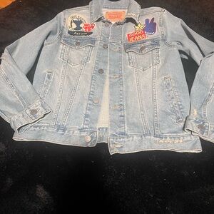 Levi's Kids Light Blue Denim Jacket with Fun Patches